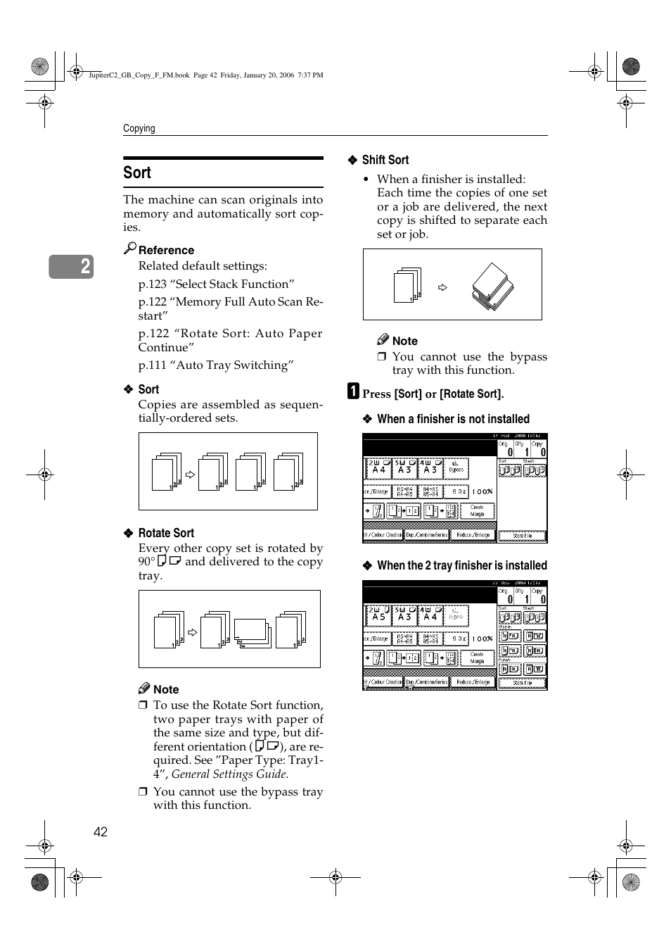 Sort | Ricoh Aficio 3245C User Manual | Page 56 / 160