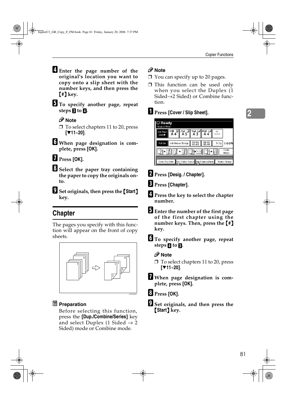 Chapter | Ricoh Aficio 3245C User Manual | Page 95 / 160
