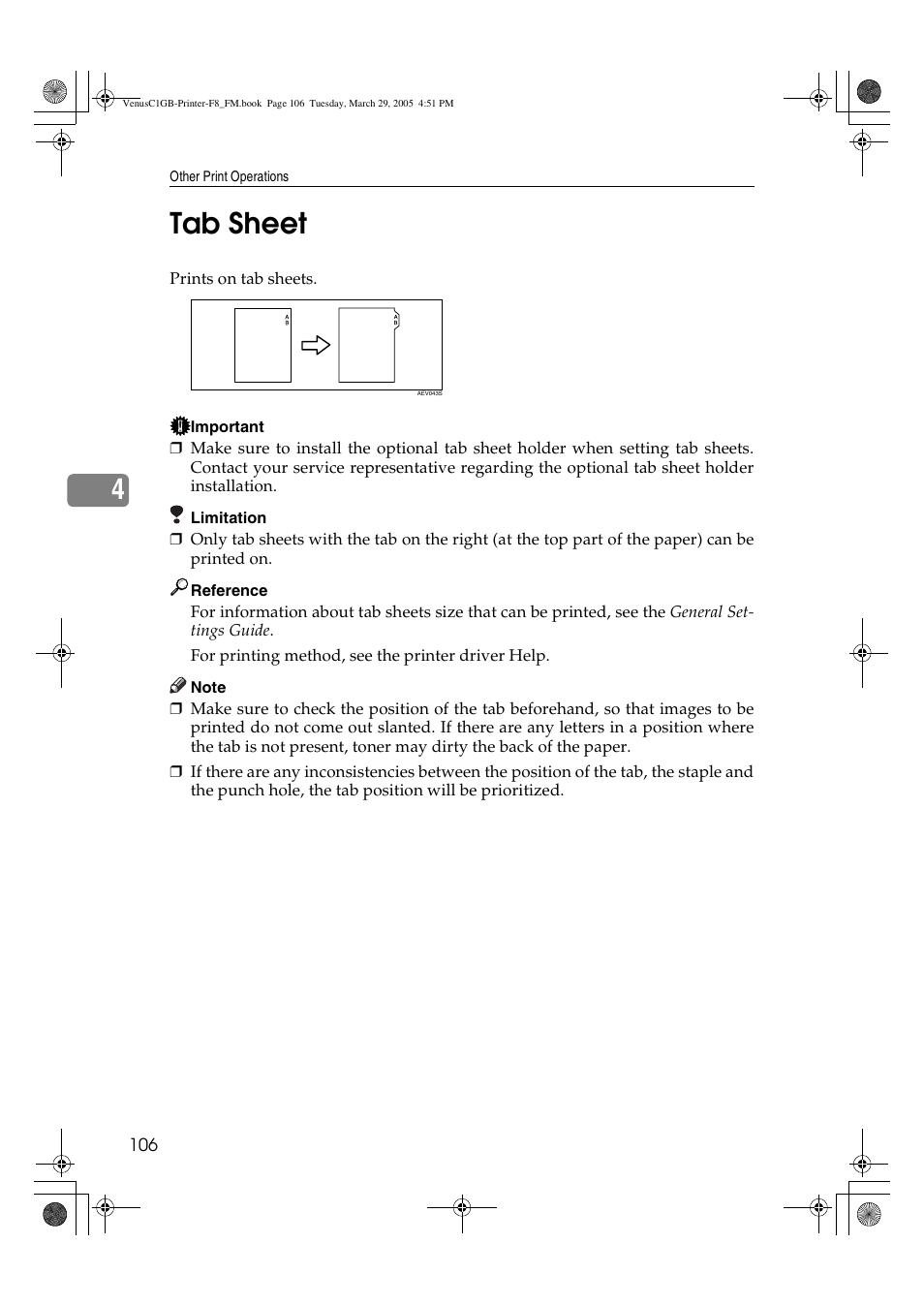 4tab sheet | Ricoh Type 3260 User Manual | Page 112 / 168