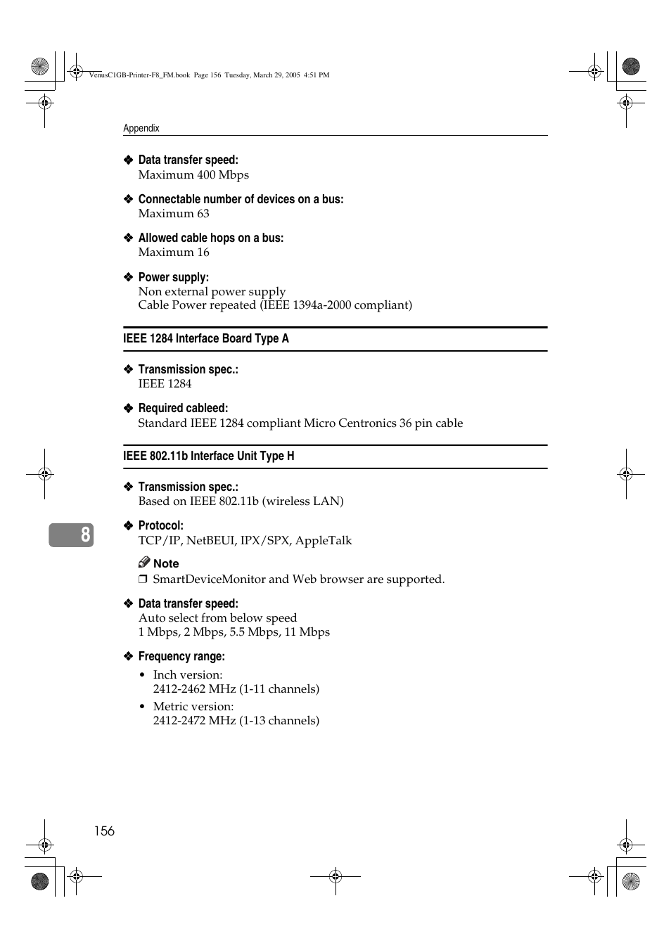 Ricoh Type 3260 User Manual | Page 162 / 168