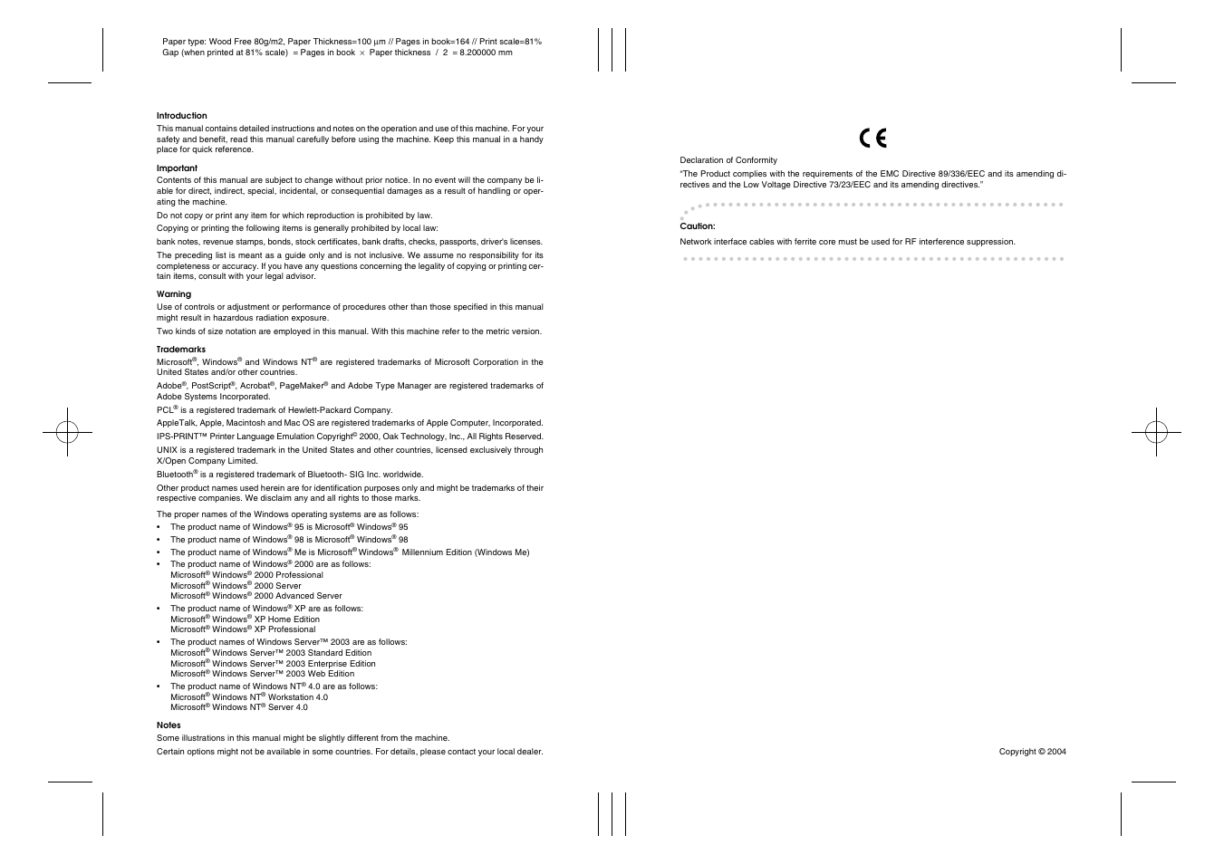 Ricoh Type 3260 User Manual | Page 167 / 168