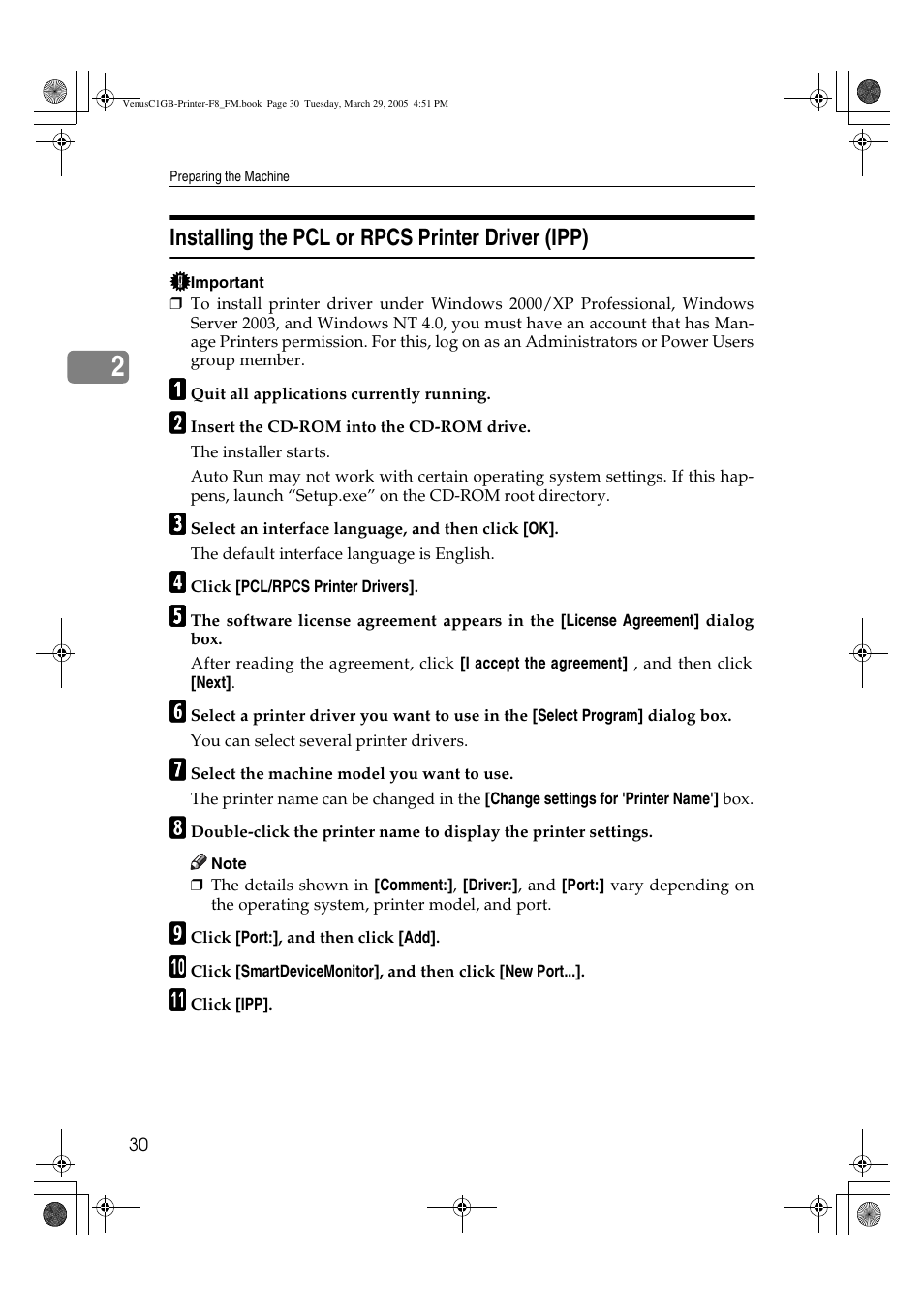 Ricoh Type 3260 User Manual | Page 36 / 168