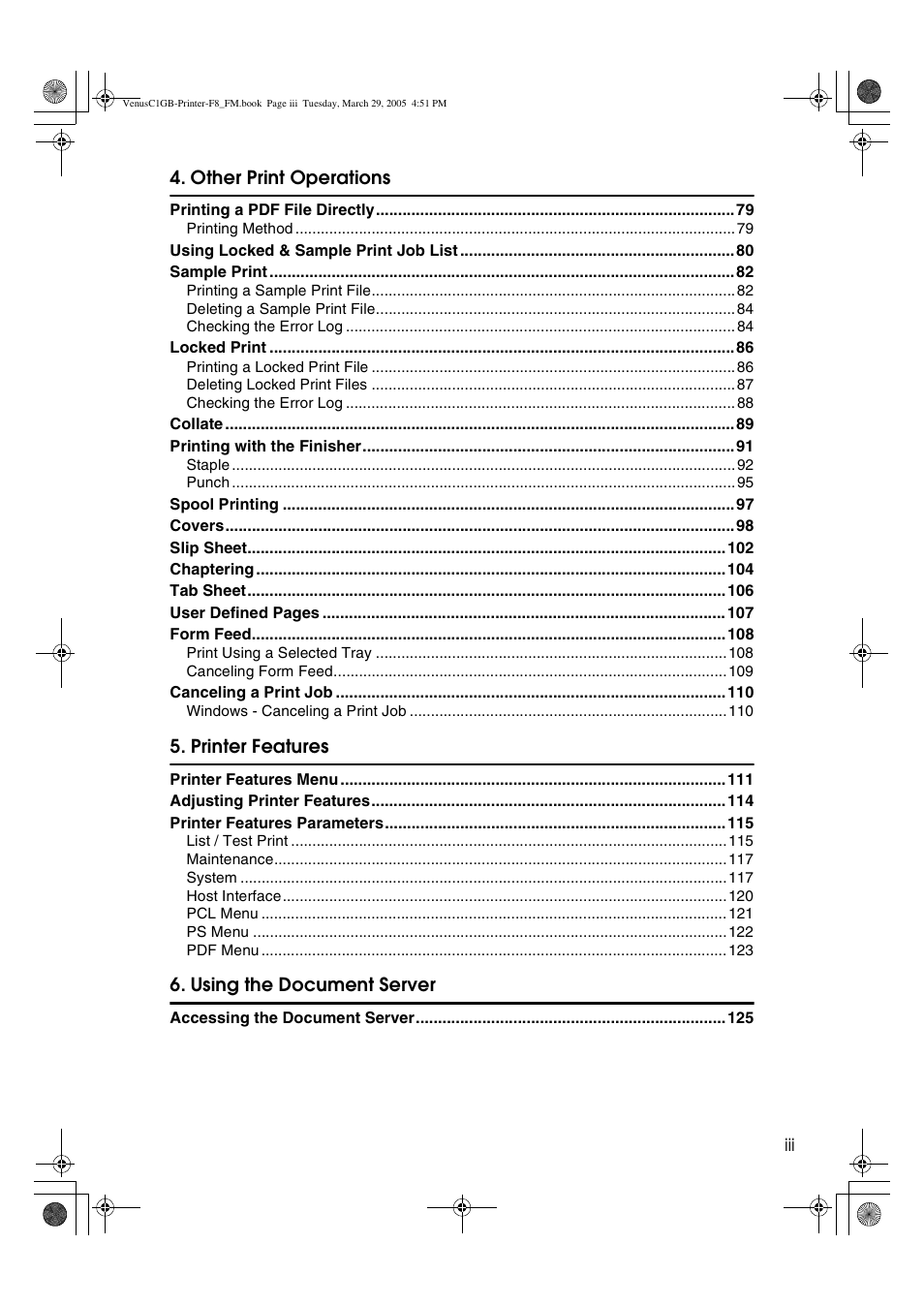 Ricoh Type 3260 User Manual | Page 5 / 168