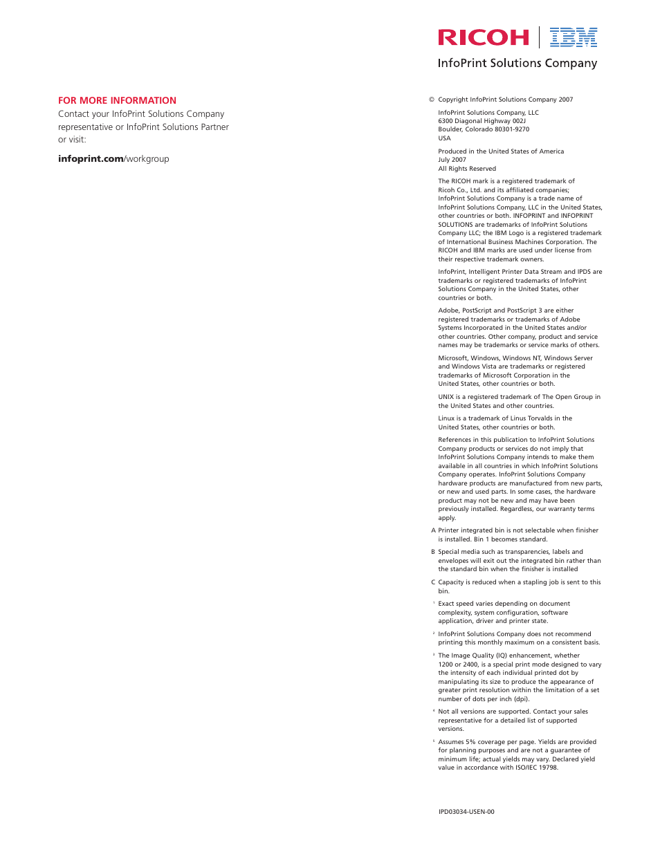 For more information | Ricoh 4960-DN1 User Manual | Page 6 / 6