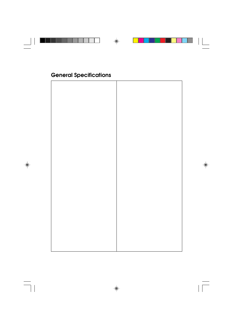 Specifications, General specifications | Ricoh BIZWORKS 106 User Manual | Page 124 / 422