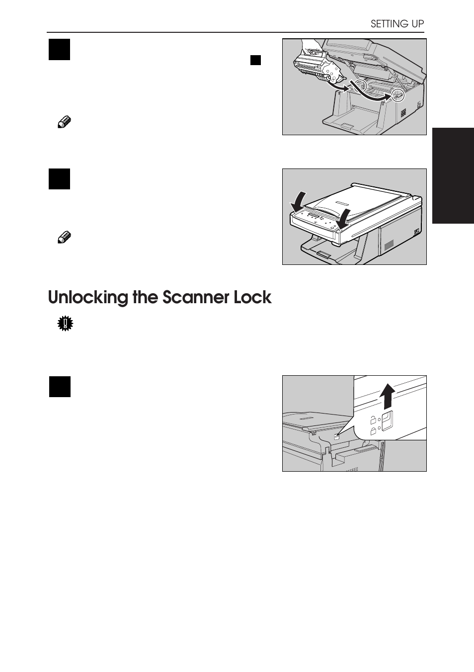 Unlocking the scanner lock | Ricoh BIZWORKS 106 User Manual | Page 148 / 422