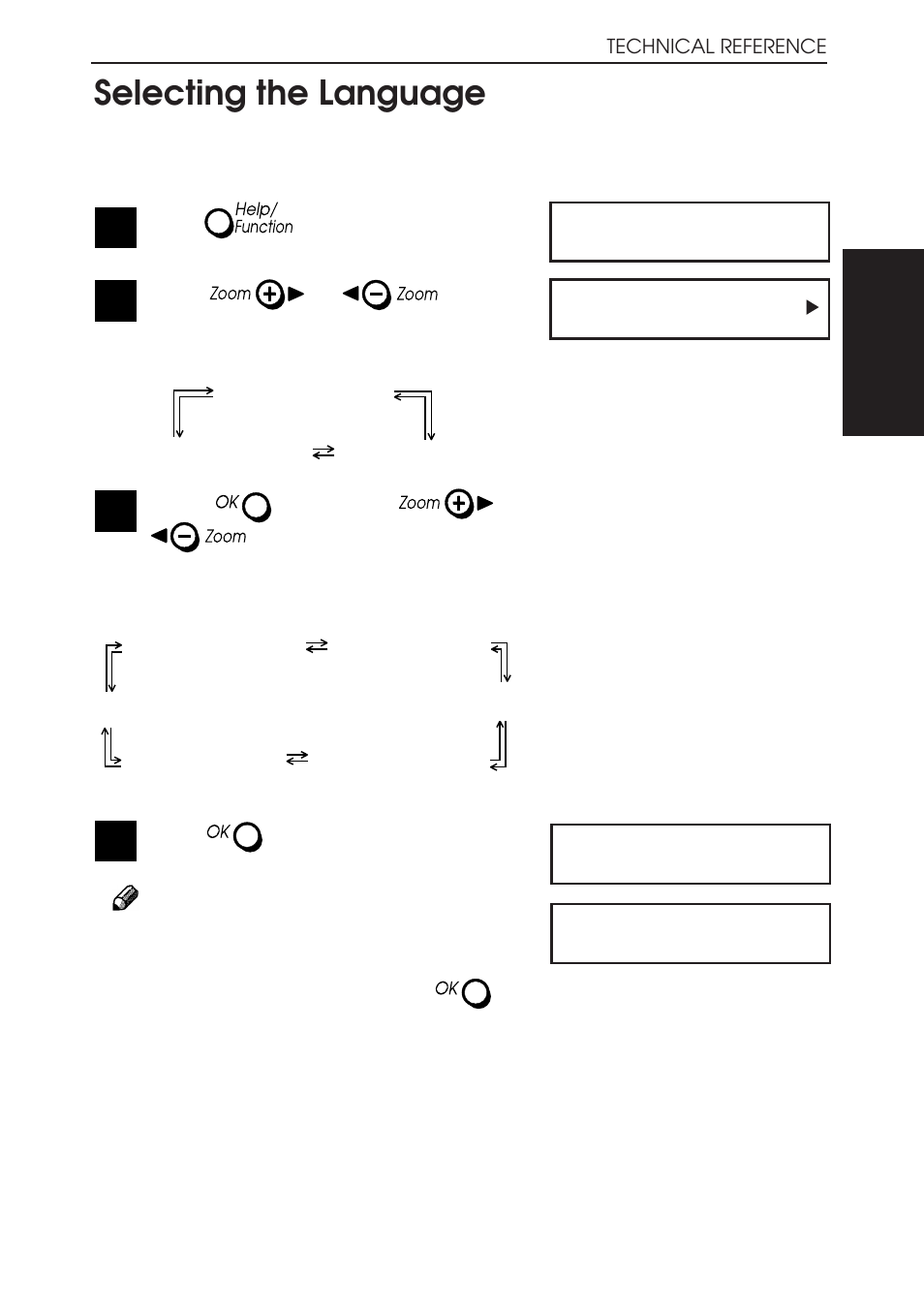 Selecting the language | Ricoh BIZWORKS 106 User Manual | Page 200 / 422