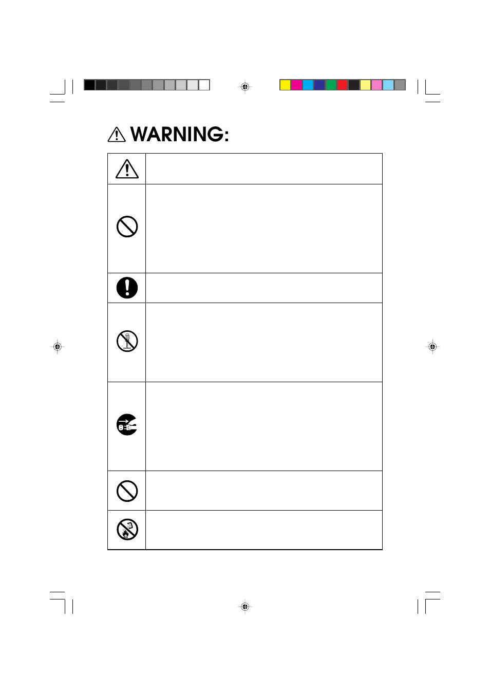 Warning | Ricoh BIZWORKS 106 User Manual | Page 214 / 422