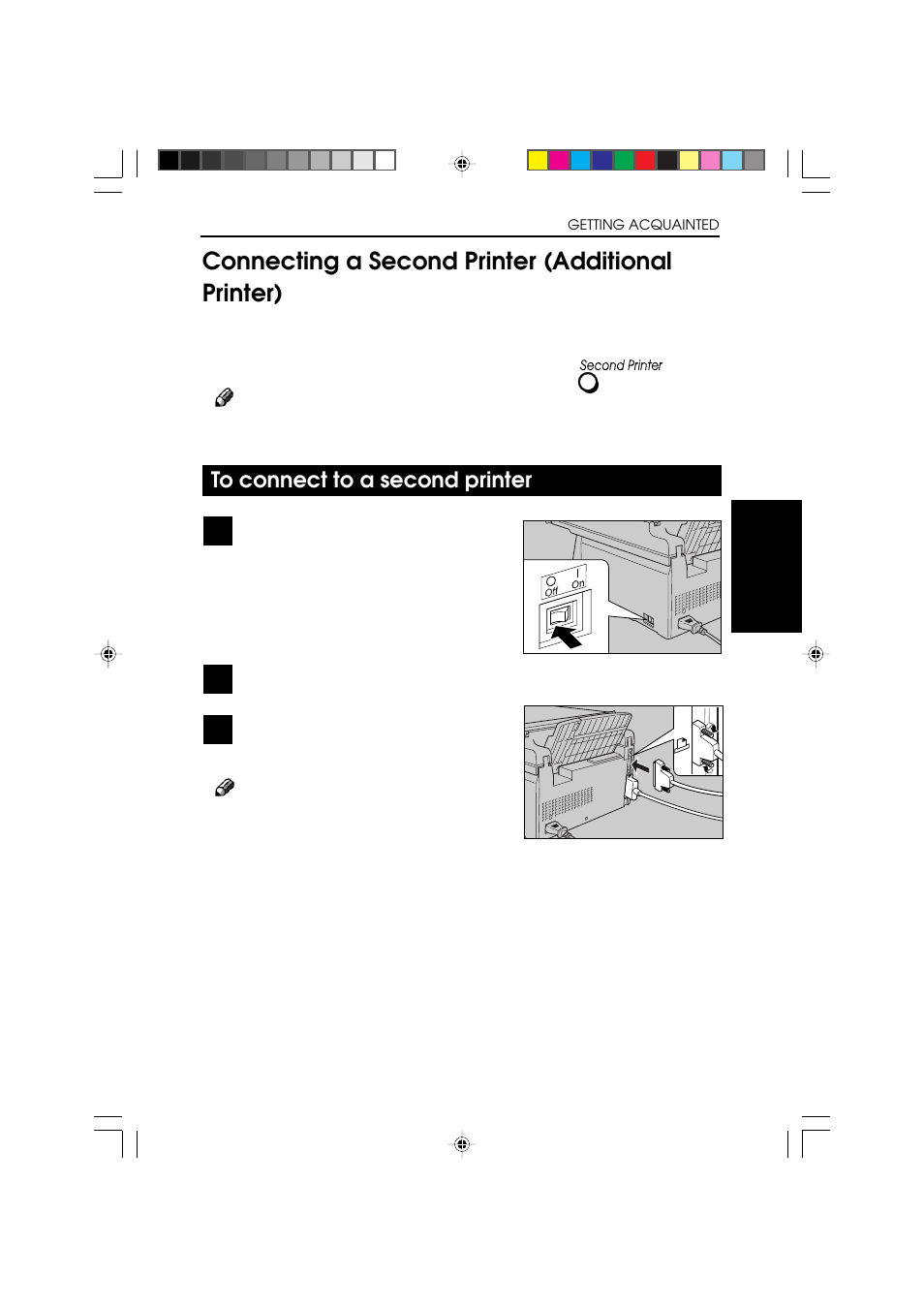 Connecting a second printer (additional printer) | Ricoh BIZWORKS 106 User Manual | Page 239 / 422