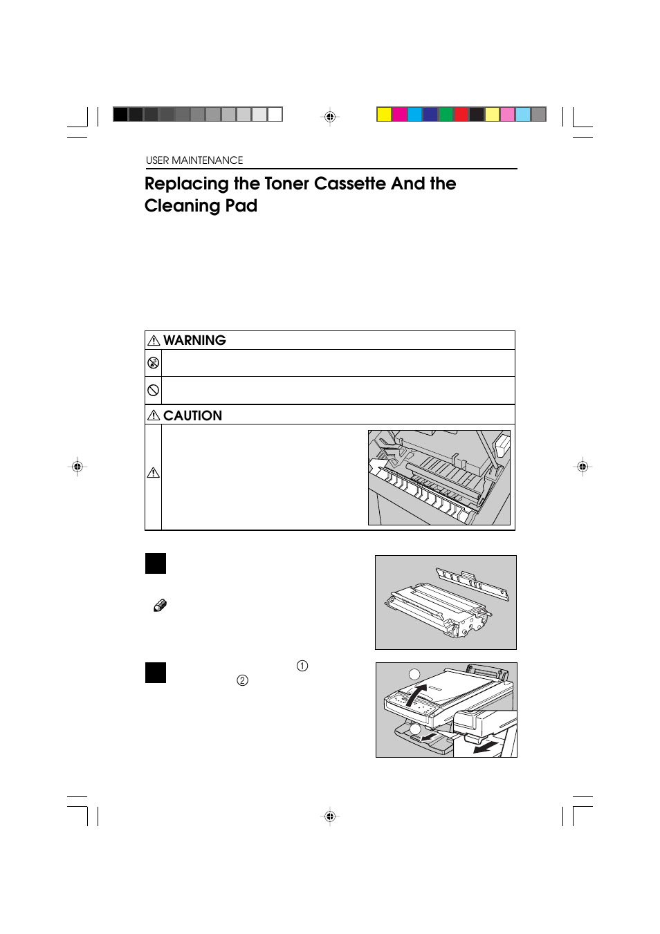 Replacing the toner cassette and the cleaning pad | Ricoh BIZWORKS 106 User Manual | Page 276 / 422