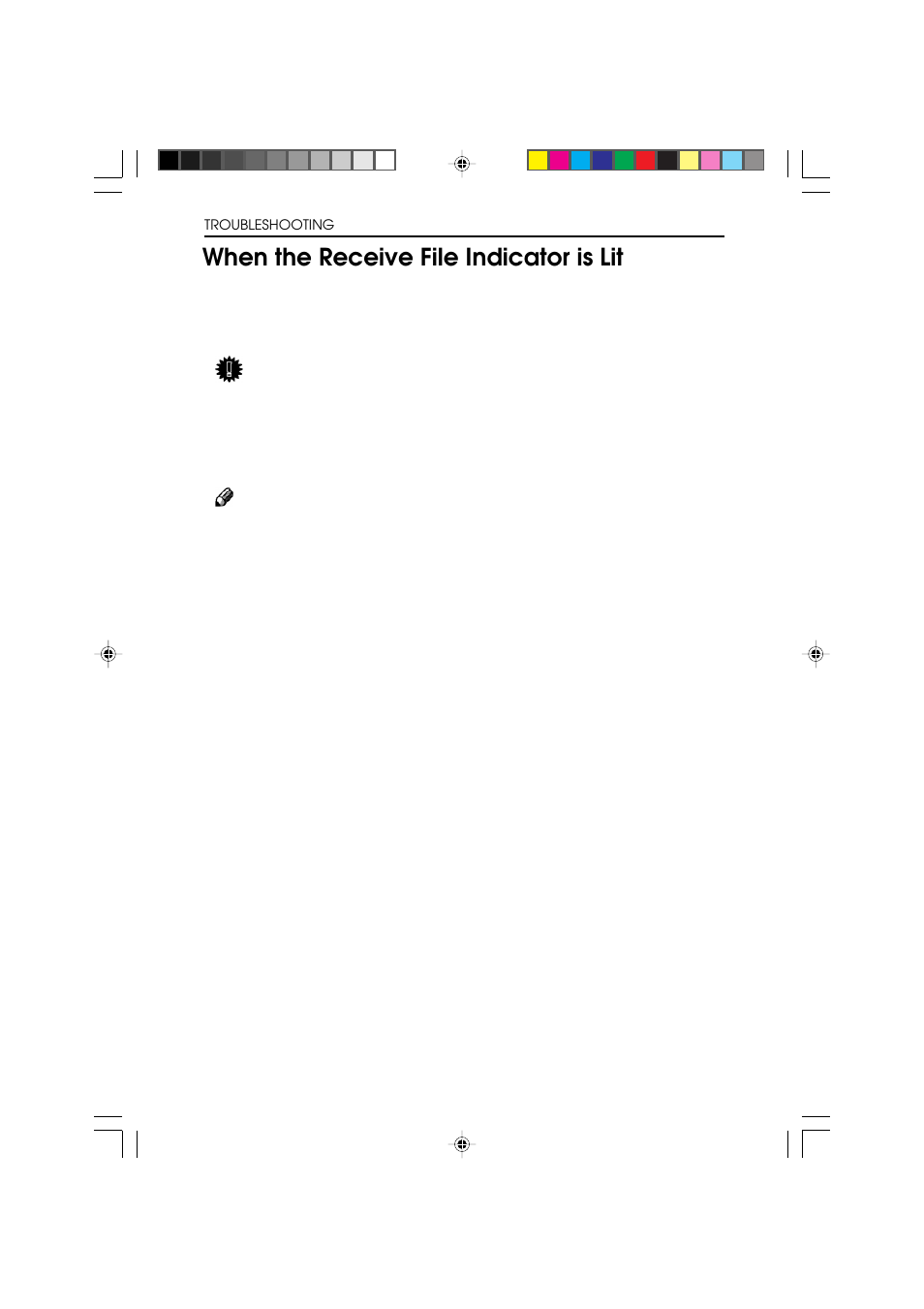 When the receive file indicator is lit | Ricoh BIZWORKS 106 User Manual | Page 398 / 422