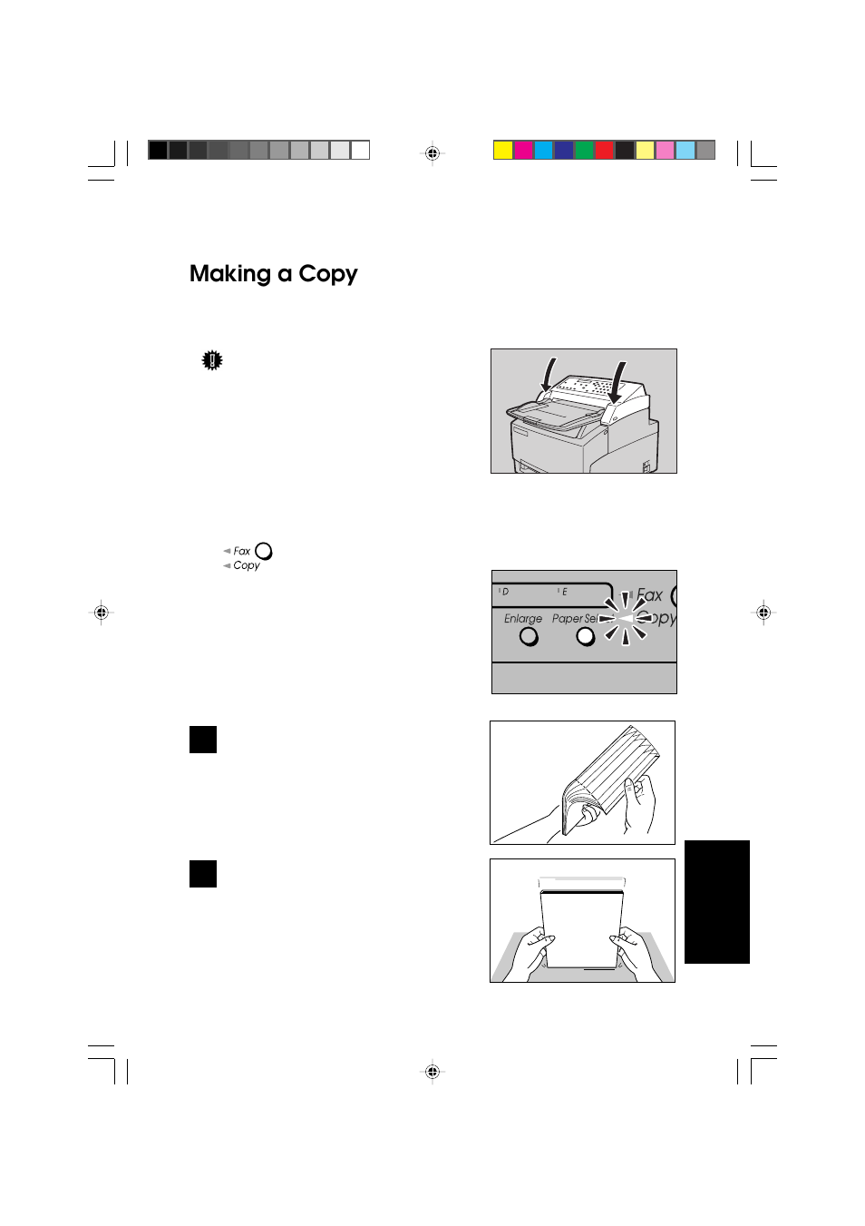 Copying, Making a copy | Ricoh BIZWORKS 106 User Manual | Page 87 / 422