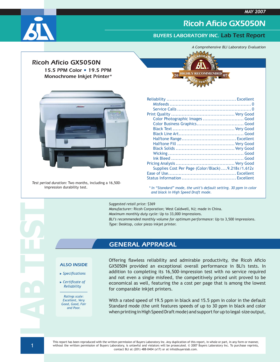 Ricoh GX5050N User Manual | 16 pages