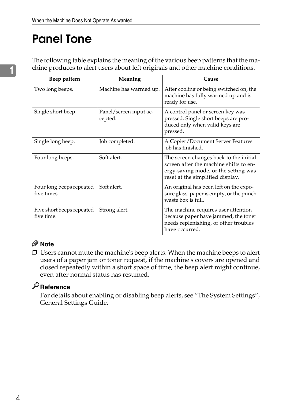 Panel tone, 1panel tone | Ricoh feeder User Manual | Page 10 / 126