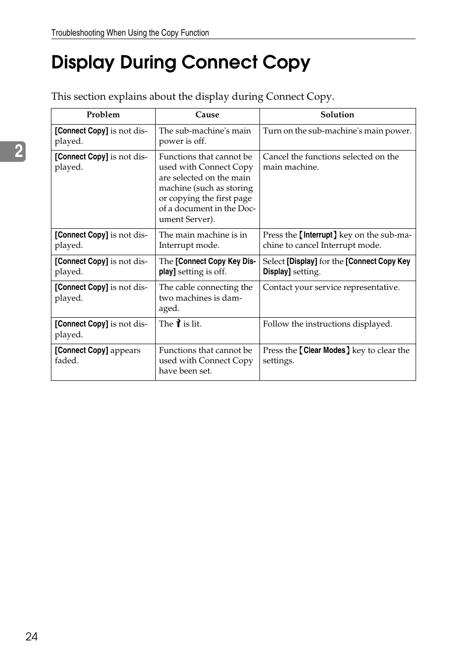 Display during connect copy, 2display during connect copy | Ricoh feeder User Manual | Page 30 / 126