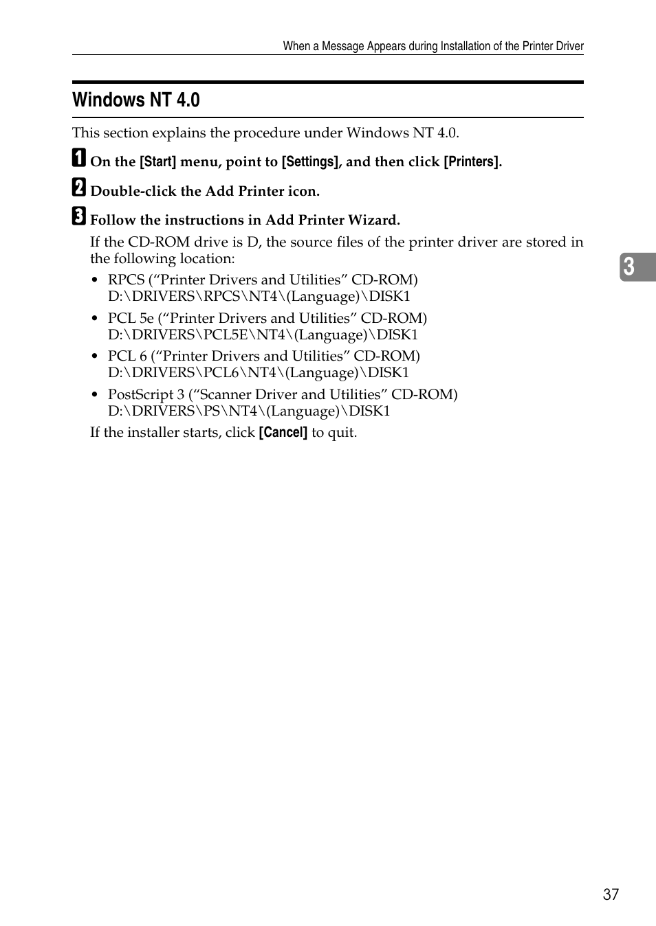 Windows nt 4.0 | Ricoh feeder User Manual | Page 43 / 126