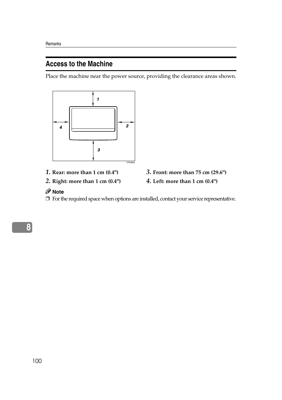 Access to the machine | Ricoh 8030e User Manual | Page 108 / 114