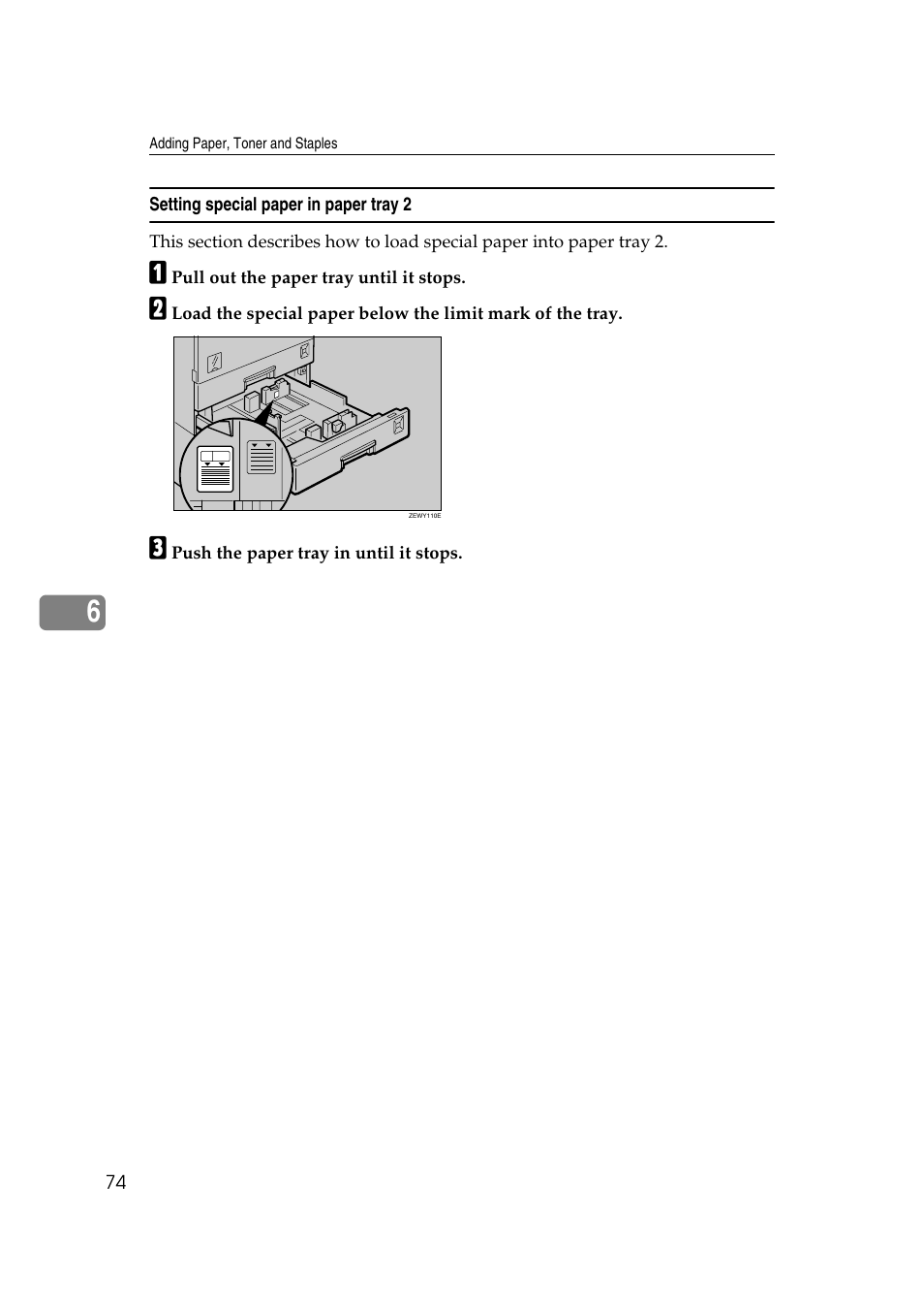 Setting special paper in paper tray 2 | Ricoh 8030e User Manual | Page 82 / 114