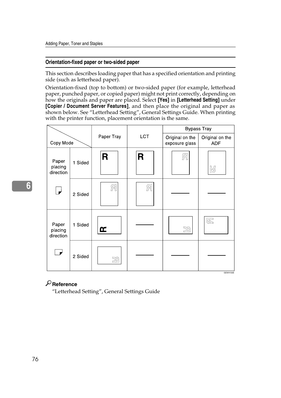 Orientation-fixed paper or two-sided paper | Ricoh 8030e User Manual | Page 84 / 114