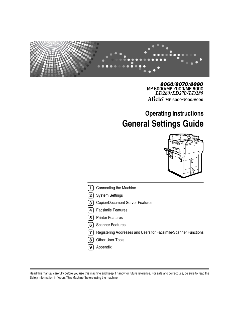 Ricoh Aficio MP 6000 User Manual | 310 pages