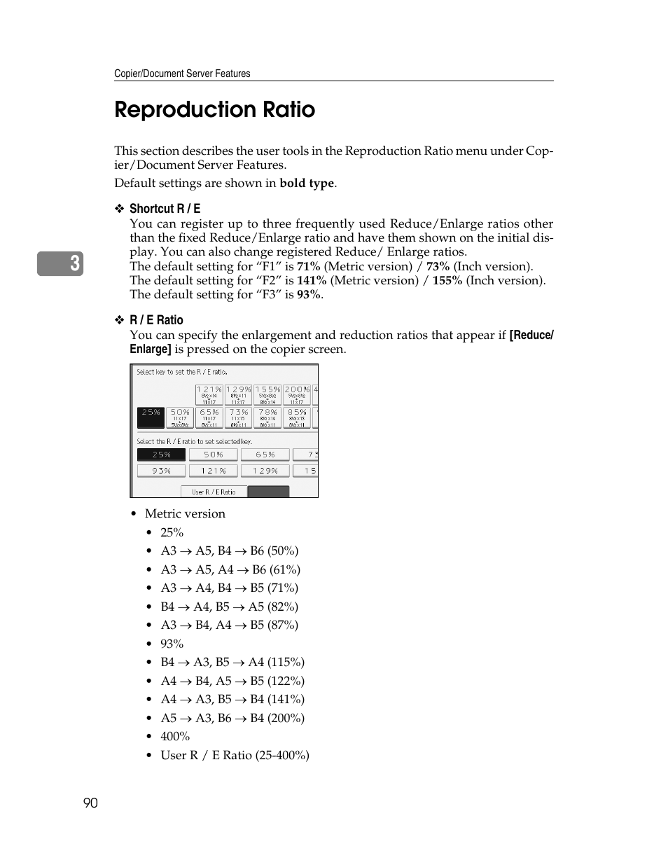 Reproduction ratio, 3reproduction ratio | Ricoh Aficio MP 6000 User Manual | Page 100 / 310