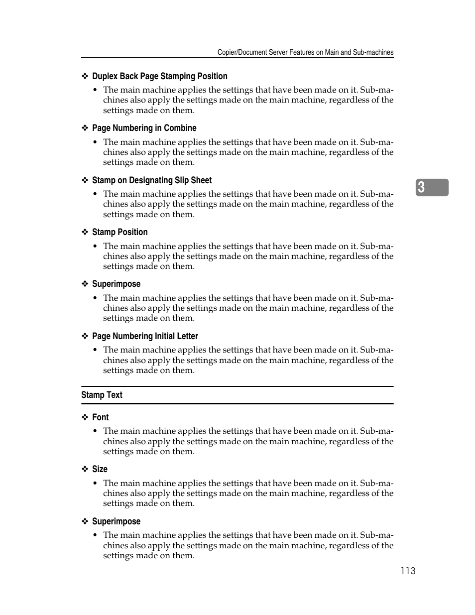 Stamp text | Ricoh Aficio MP 6000 User Manual | Page 123 / 310