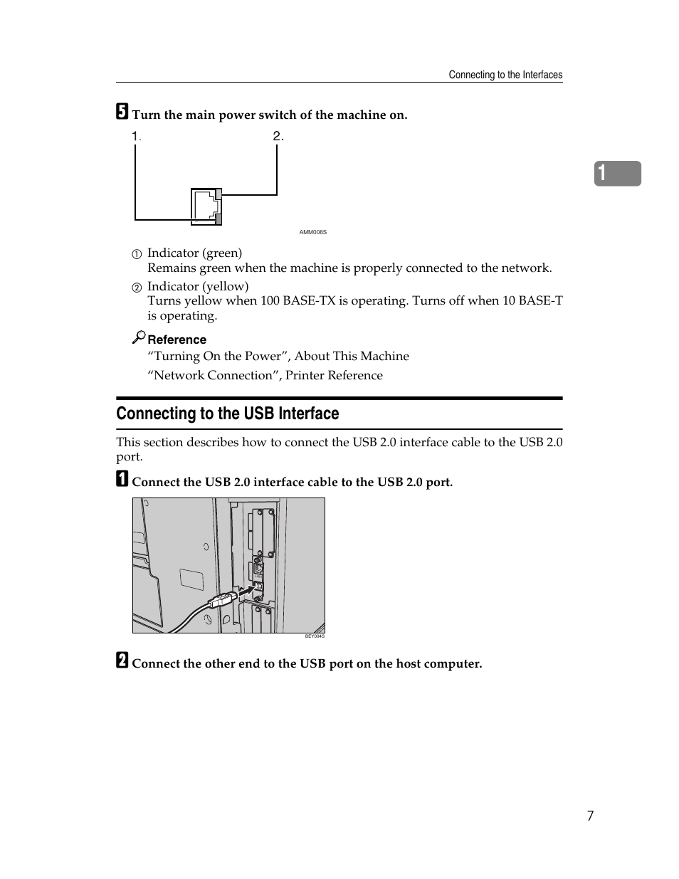Connecting to the usb interface | Ricoh Aficio MP 6000 User Manual | Page 17 / 310