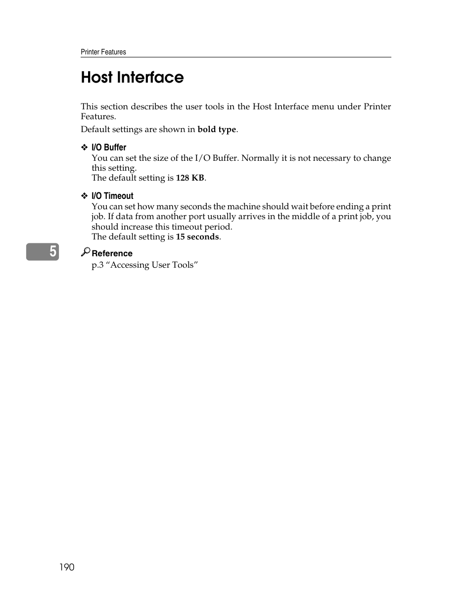 Host interface, 5host interface | Ricoh Aficio MP 6000 User Manual | Page 200 / 310