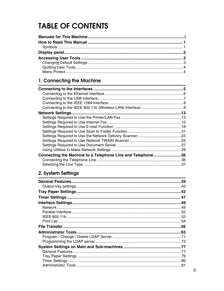 Ricoh Aficio MP 6000 User Manual | Page 5 / 310