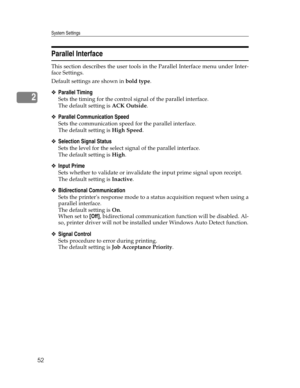Parallel interface | Ricoh Aficio MP 6000 User Manual | Page 62 / 310