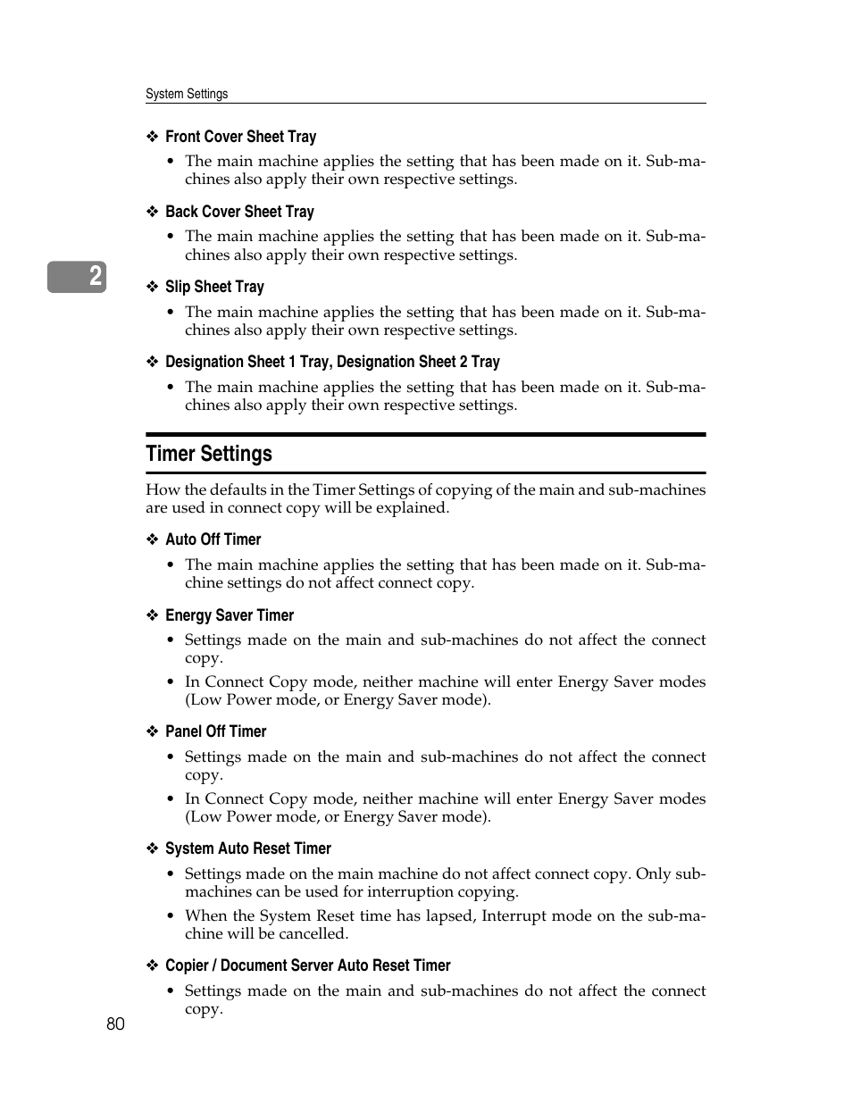 Timer settings | Ricoh Aficio MP 6000 User Manual | Page 90 / 310
