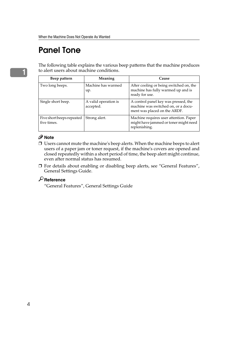 Panel tone, 1panel tone | Ricoh Aficio MP 2500 User Manual | Page 12 / 126