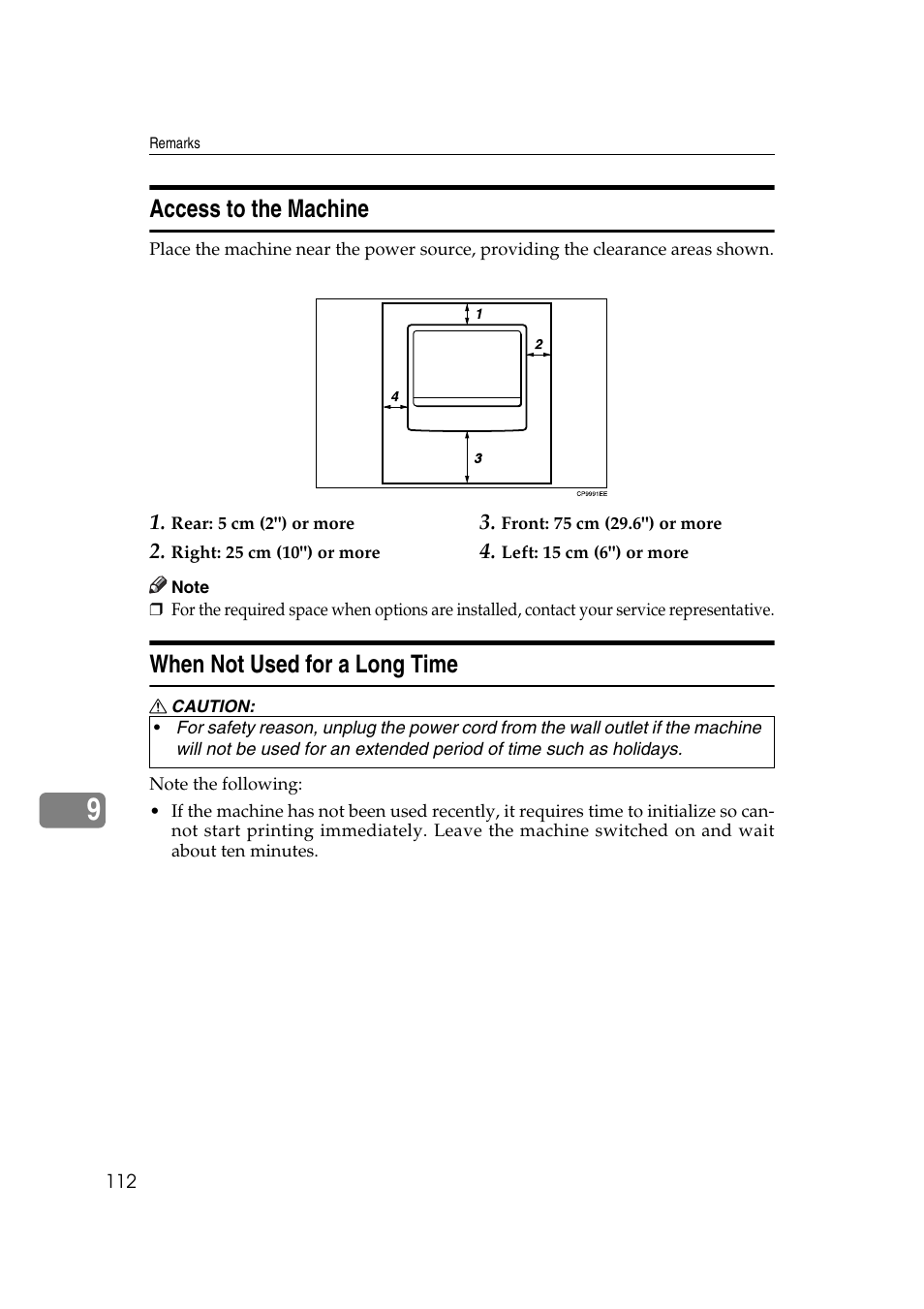 Access to the machine, When not used for a long time | Ricoh Aficio MP 2500 User Manual | Page 120 / 126