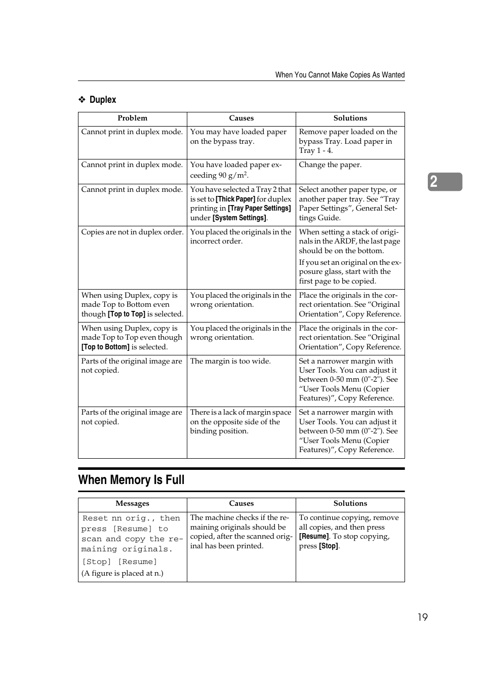 When memory is full | Ricoh Aficio MP 2500 User Manual | Page 27 / 126