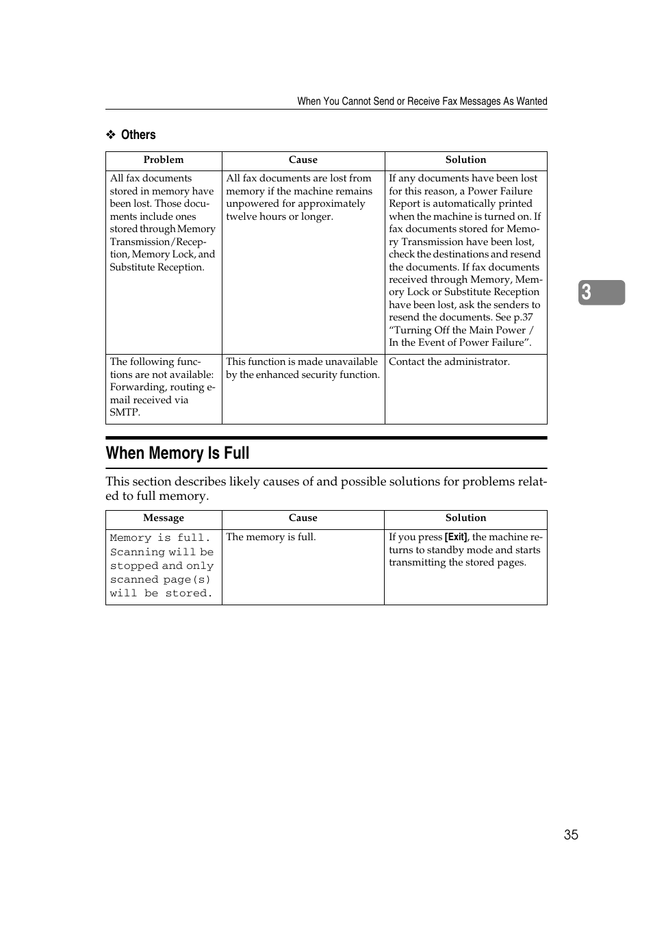 When memory is full | Ricoh Aficio MP 2500 User Manual | Page 43 / 126