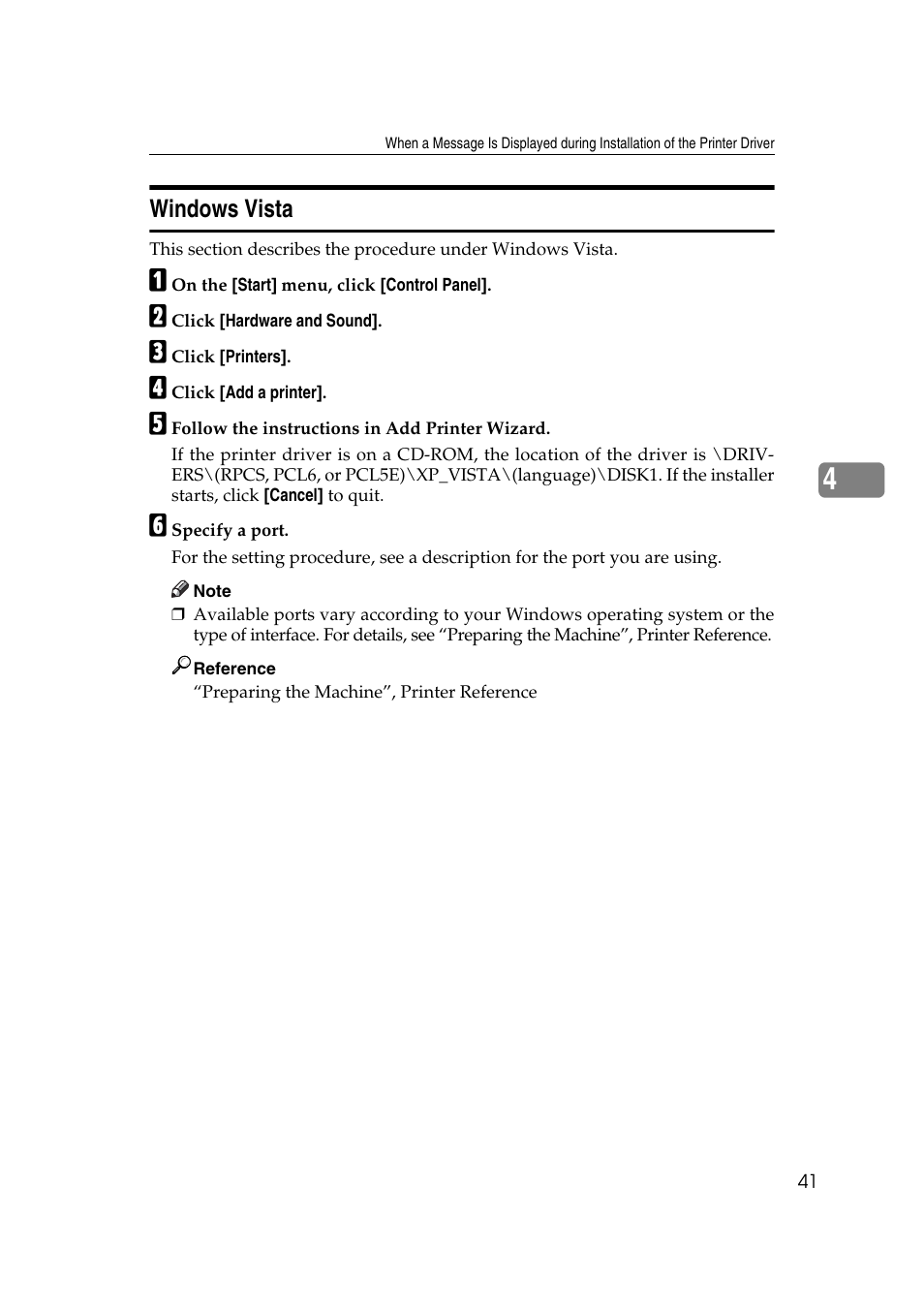 Windows vista | Ricoh Aficio MP 2500 User Manual | Page 49 / 126