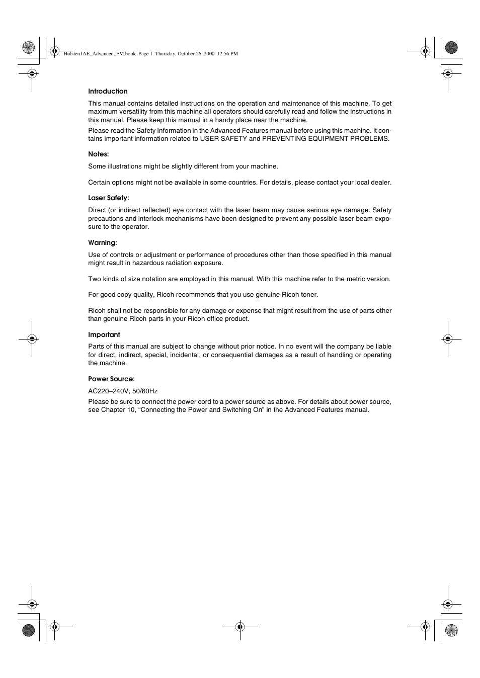 Ricoh FAX1400L User Manual | Page 2 / 88