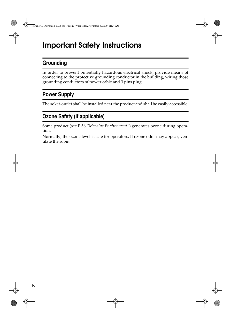 Important safety instructions | Ricoh FAX1400L User Manual | Page 6 / 88