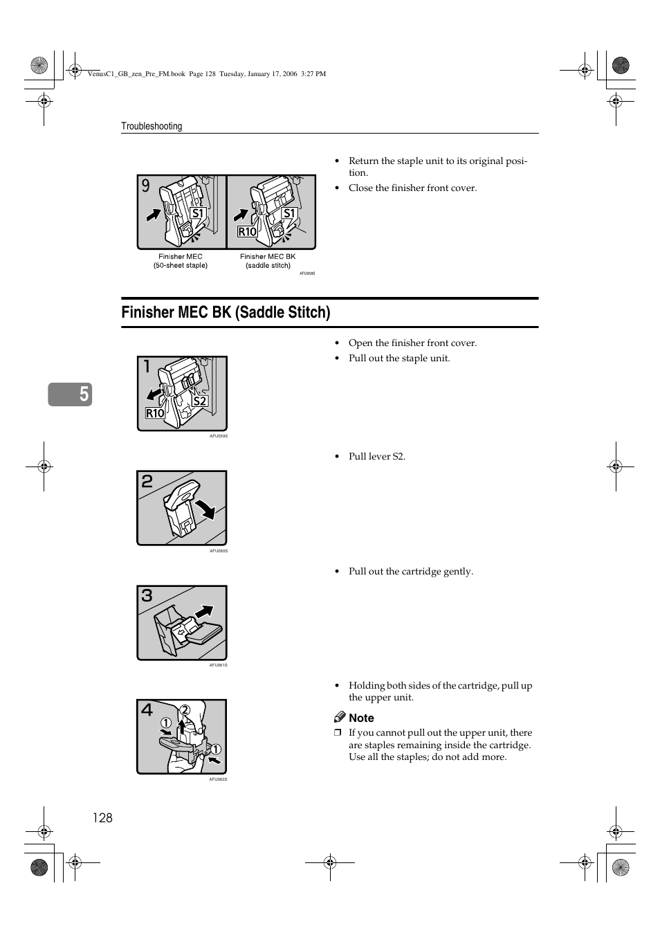 Finisher mec bk (saddle stitch) | Ricoh Aficio Color 5560 User Manual | Page 140 / 200