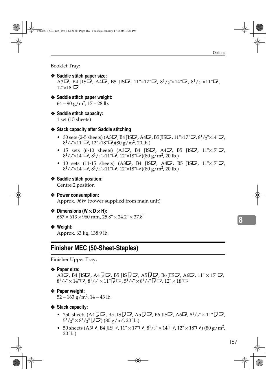 Finisher mec (50-sheet-staples) | Ricoh Aficio Color 5560 User Manual | Page 179 / 200
