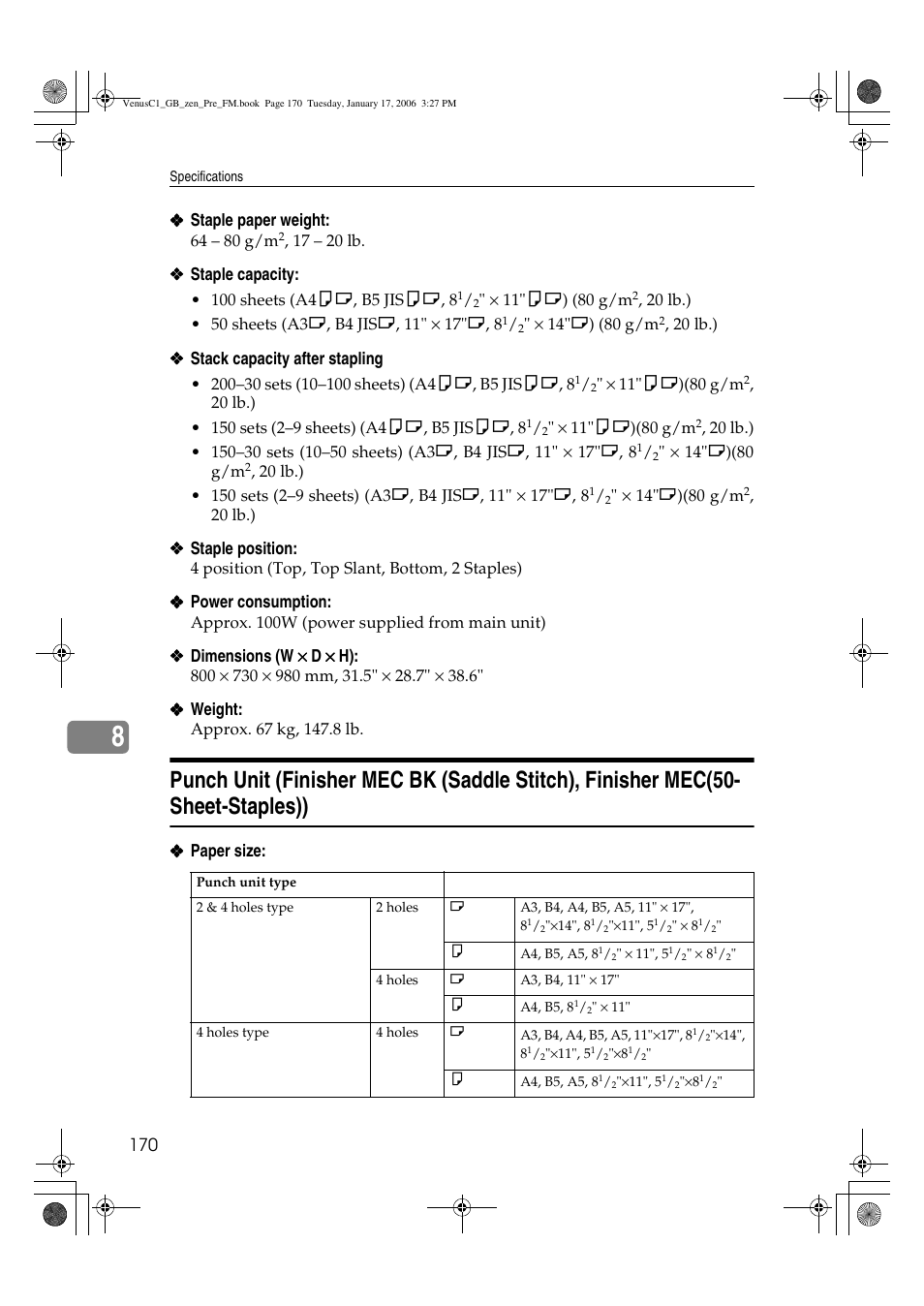 Ricoh Aficio Color 5560 User Manual | Page 182 / 200