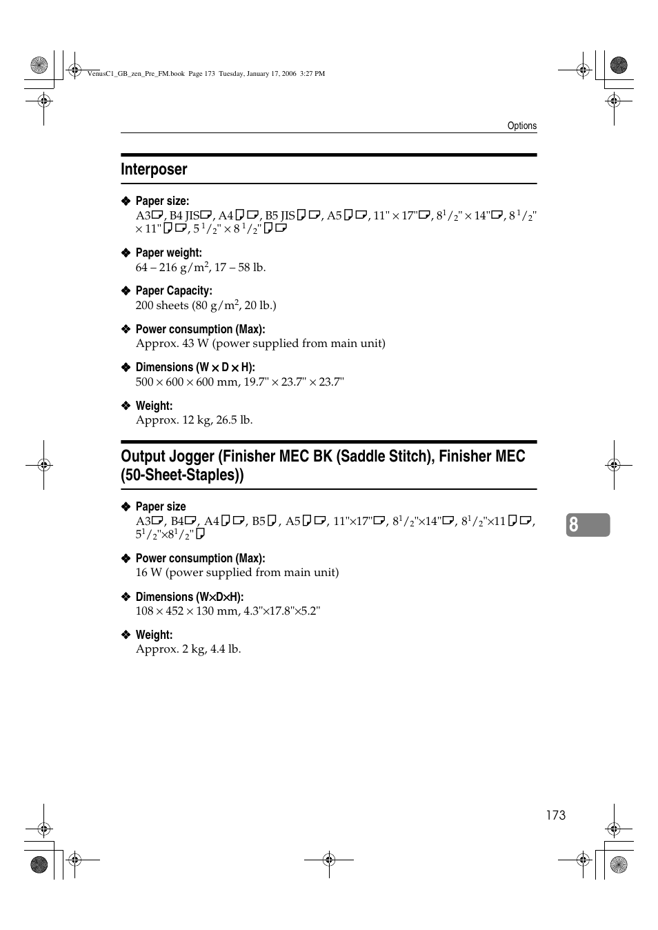 Interposer | Ricoh Aficio Color 5560 User Manual | Page 185 / 200