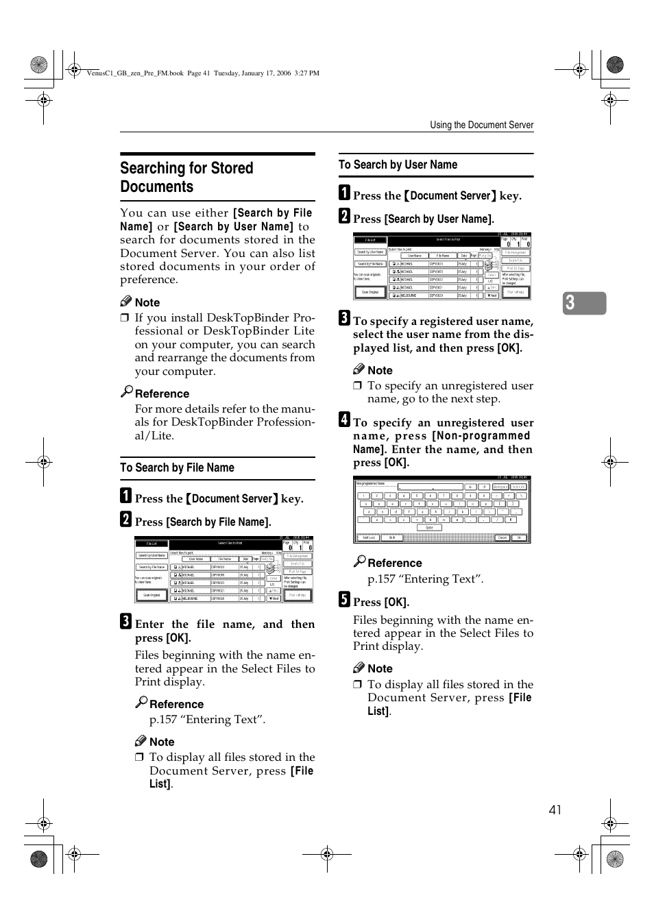 Searching for stored documents | Ricoh Aficio Color 5560 User Manual | Page 53 / 200