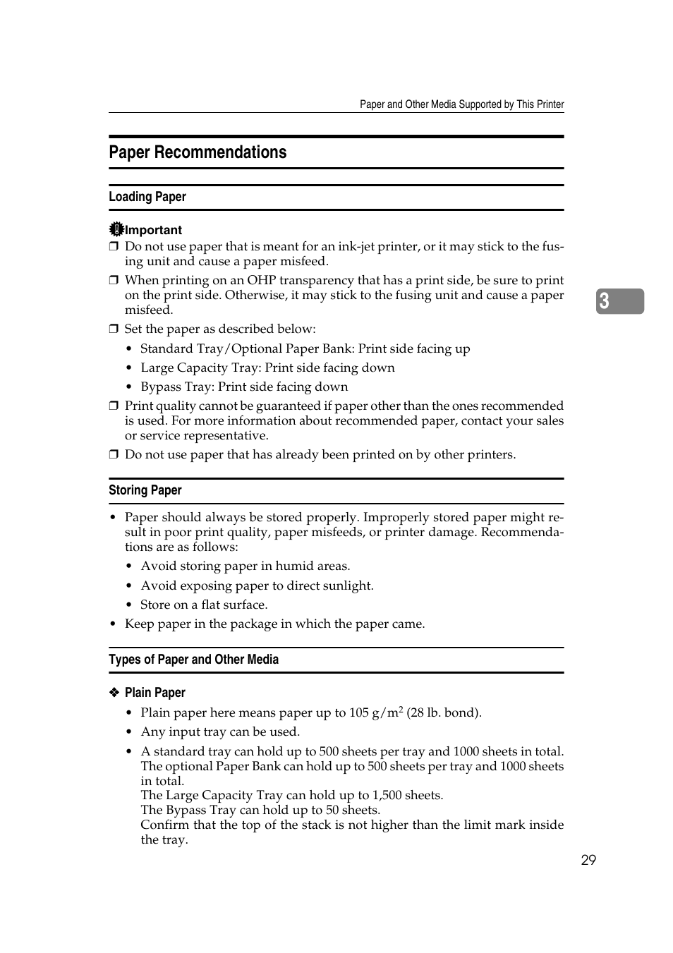 Paper recommendations | Ricoh AP4510 User Manual | Page 103 / 424