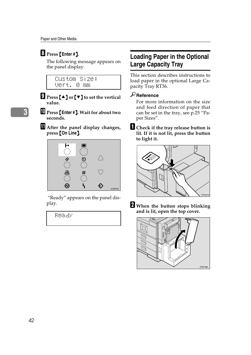 Loading paper in the optional large capacity tray | Ricoh AP4510 User Manual | Page 116 / 424