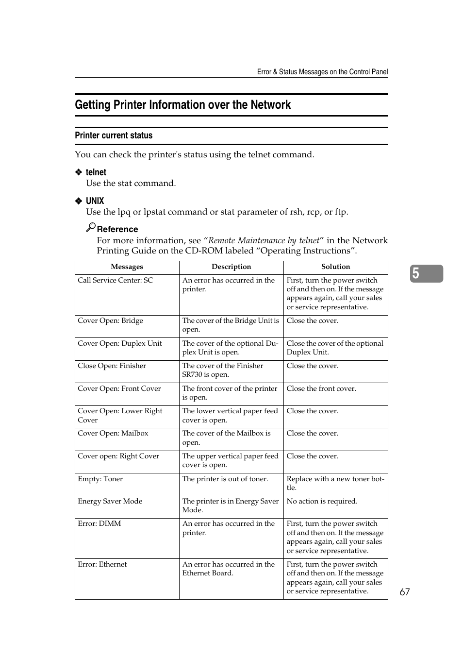 Getting printer information over the network | Ricoh AP4510 User Manual | Page 141 / 424