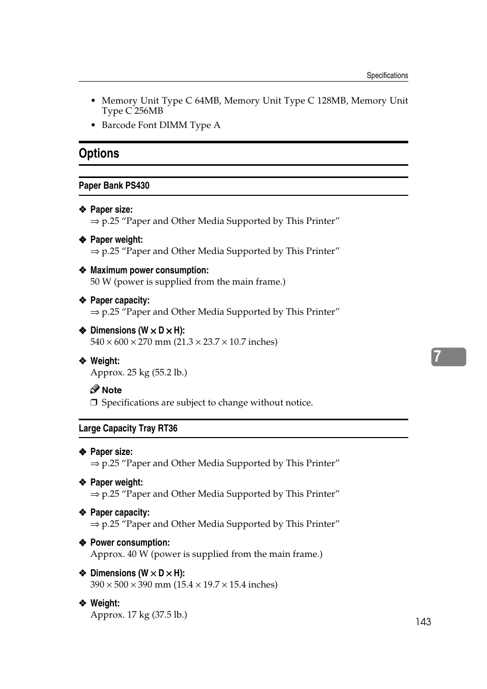 Options | Ricoh AP4510 User Manual | Page 217 / 424