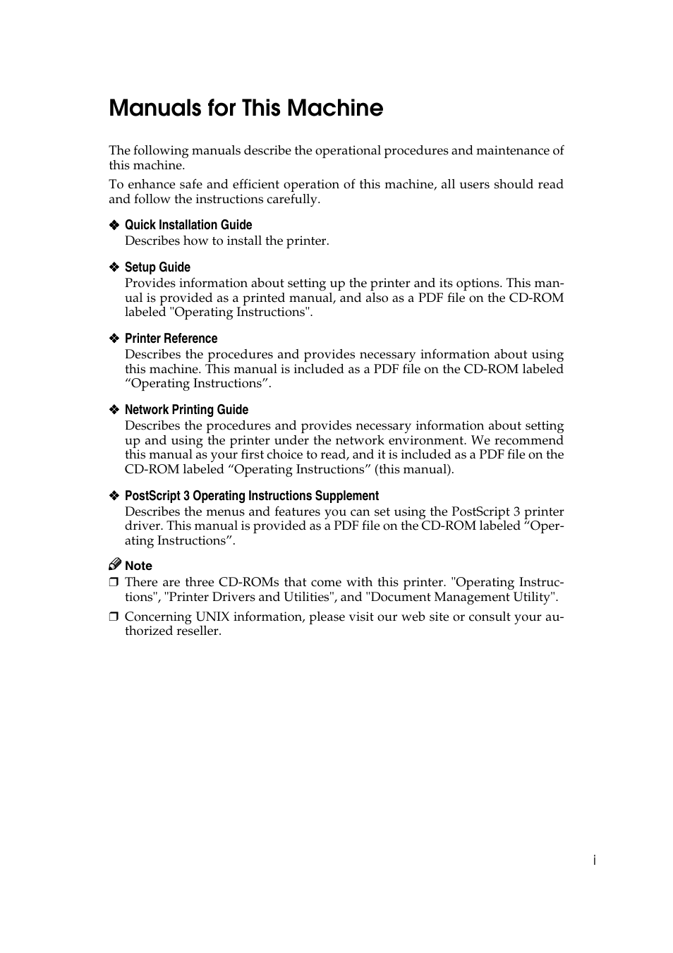 Manuals for this machine | Ricoh AP4510 User Manual | Page 229 / 424