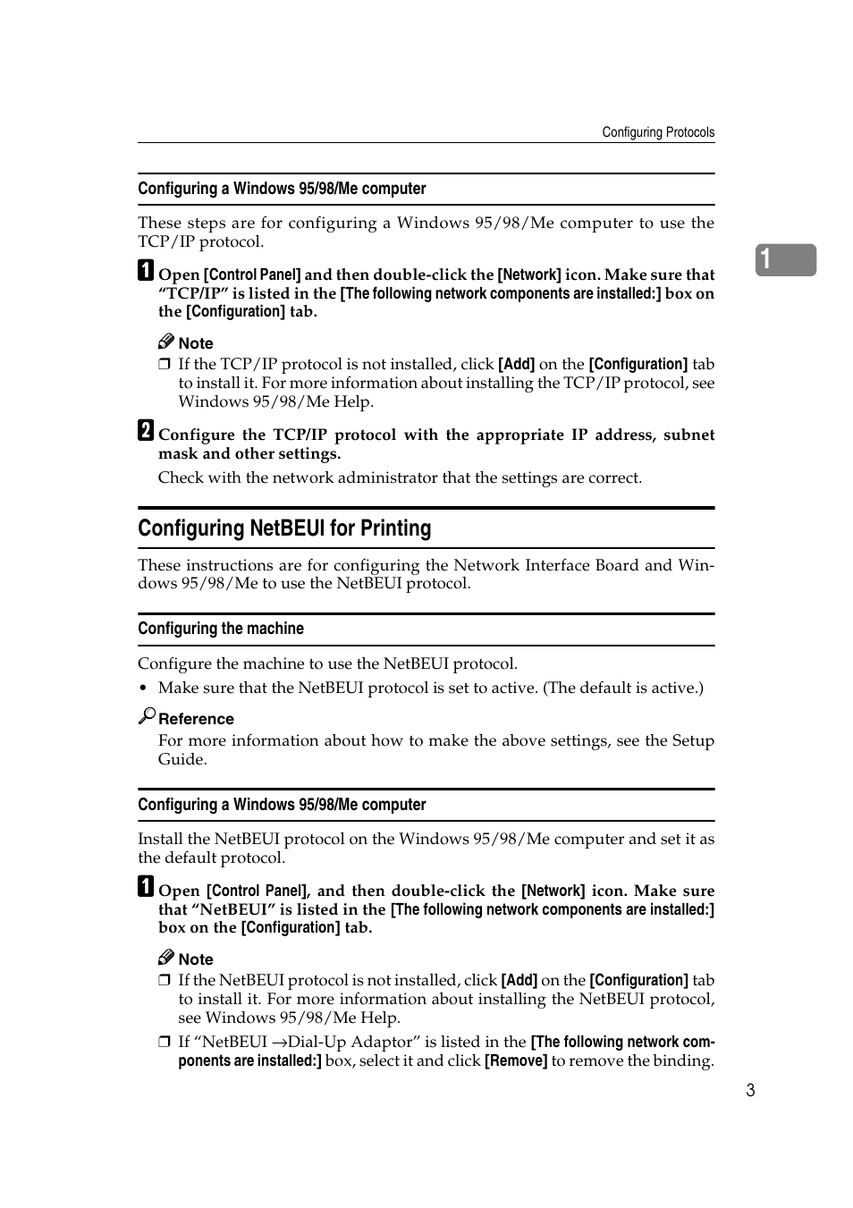 Configuring netbeui for printing | Ricoh AP4510 User Manual | Page 243 / 424