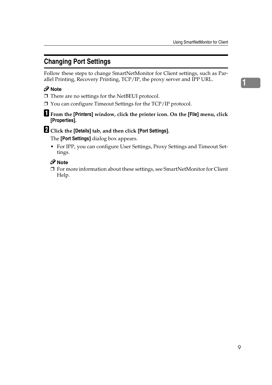 Changing port settings | Ricoh AP4510 User Manual | Page 249 / 424